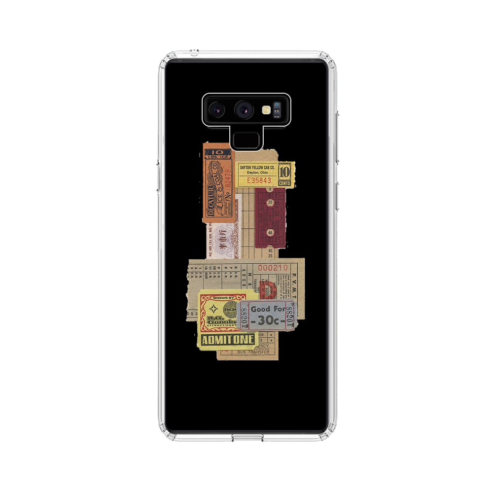 Vintage Admission and Raffle Tickets Collage Samsung Galaxy Note 9 Case
