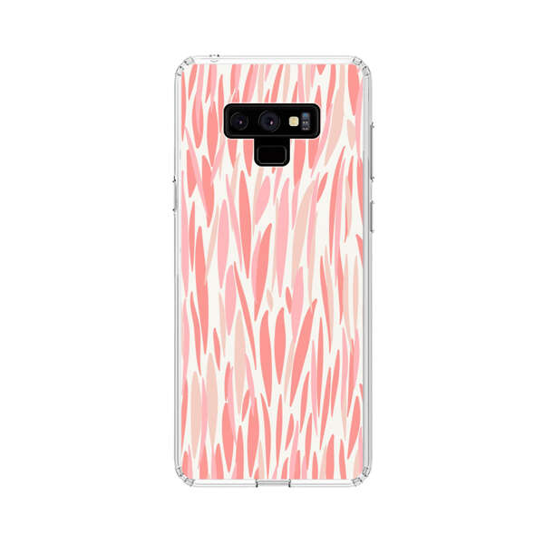 Abstract Coral Wavy Lines Pattern Samsung Galaxy Note 9 Case