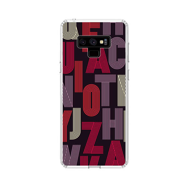 Abstract Letters Pattern Samsung Galaxy Note 9 Case