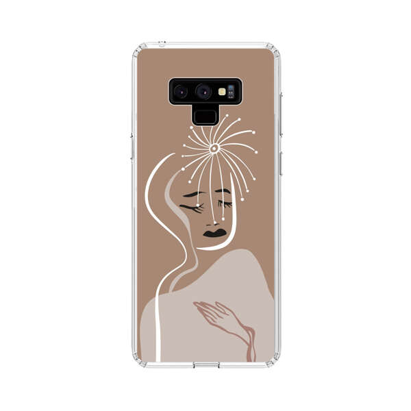 Artistic Abstract Portrait with Serene Face Samsung Galaxy Note 9 Case
