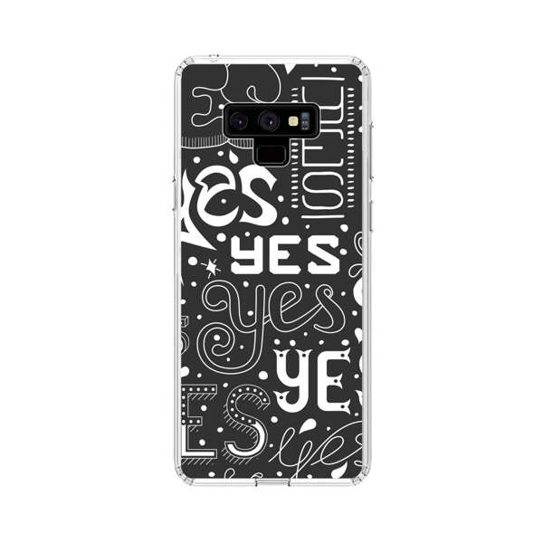 Bold Playful Typography Yes Pattern Samsung Galaxy Note 9 Case