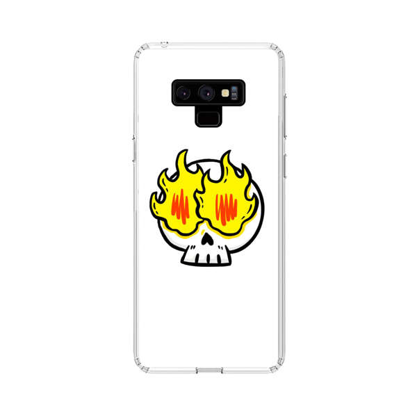 Cartoon Skull with Flames Samsung Galaxy Note 9 Case