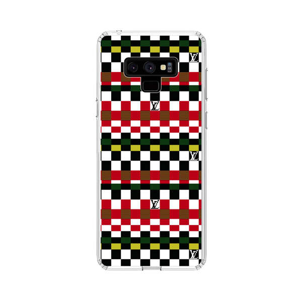 Colorful Checkerboard Stripes Pattern Samsung Galaxy Note 9 Case