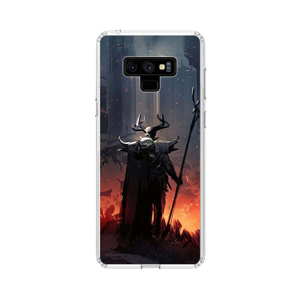 Dark Fantasy Warrior with Horned Helmet Samsung Galaxy Note 9 Case