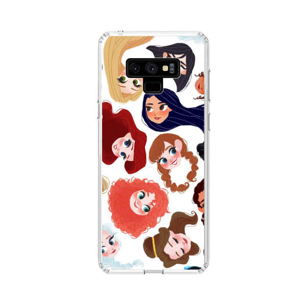 Diverse Animated Girl Faces Samsung Galaxy Note 9 Case