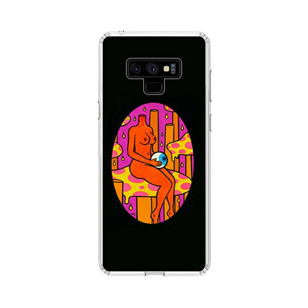 Faceless Nude Figure Holding Sphere Abstract Art Samsung Galaxy Note 9 Case