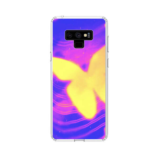 Glowing Purple and Yellow Butterflies Samsung Galaxy Note 9 Case