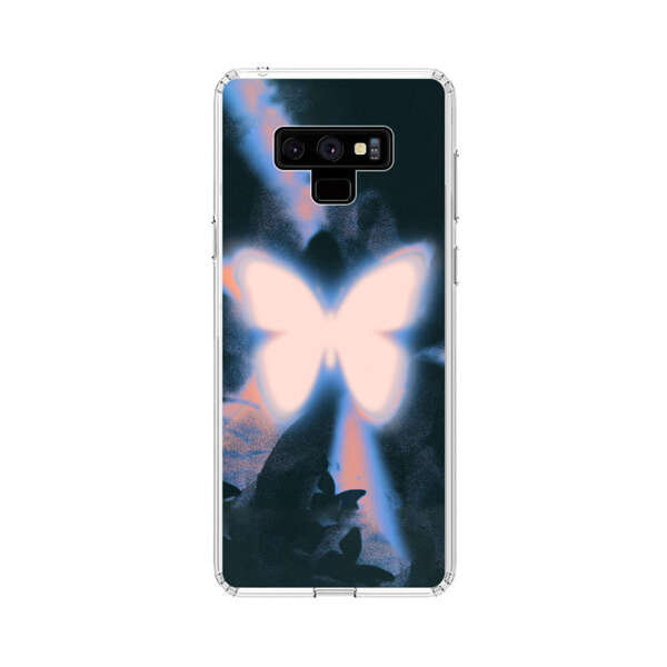 Glowing White Butterfly Samsung Galaxy Note 9 Case