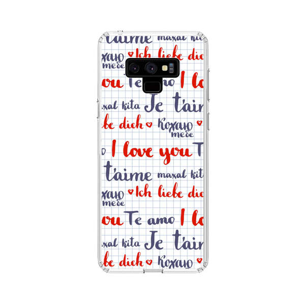 Love Message Multilingual Pattern Samsung Galaxy Note 9 Case