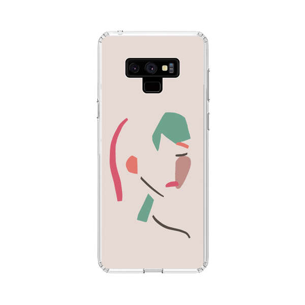 Minimalist Abstract Line Art Woman Face Samsung Galaxy Note 9 Case