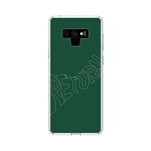 Minimalist Green Wavy Return Text Samsung Galaxy Note 9 Case