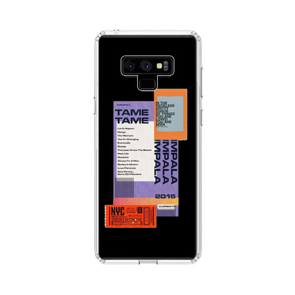 Modern Graphic Collage with Typography and Ticket Elements Samsung Galaxy Note 9 Case