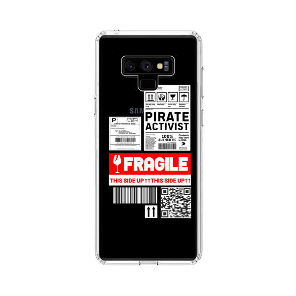 Pirate Activist Fragile Shipping Label Samsung Galaxy Note 9 Case