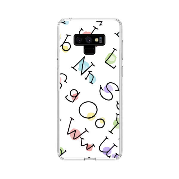 Playful Alphabet Pattern with Colorful Letters Samsung Galaxy Note 9 Case