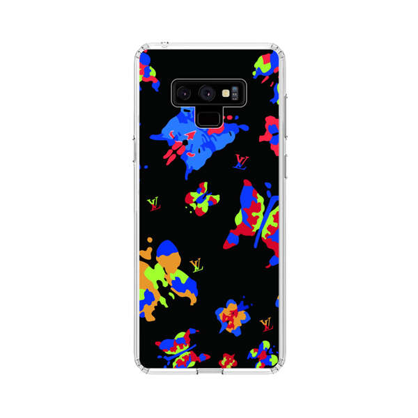 Vibrant Abstract Butterflies and Floral Splashes Samsung Galaxy Note 9 Case