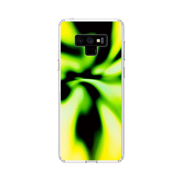 Vibrant Abstract Green and Yellow Swirl Samsung Galaxy Note 9 Case