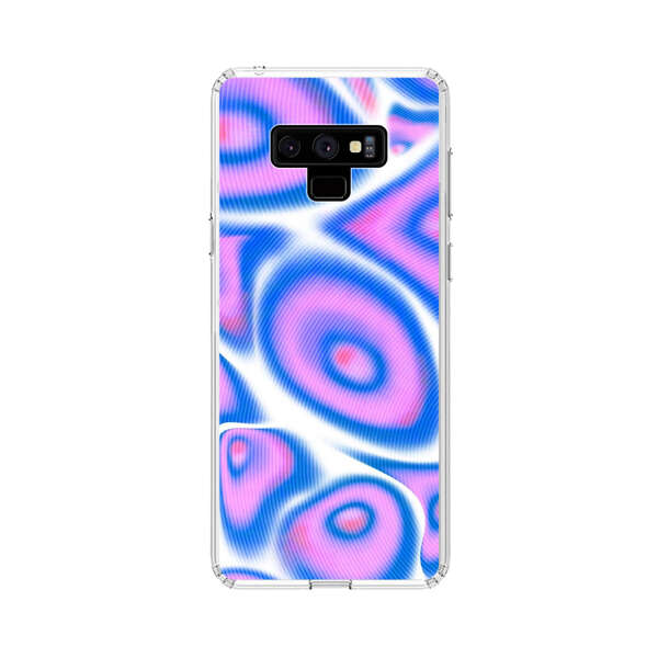 Vibrant Abstract Pink and Blue Swirl Pattern Samsung Galaxy Note 9 Case