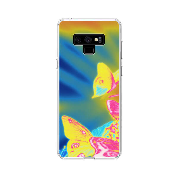 Vibrant Colorful Neon Butterflies Abstract Samsung Galaxy Note 9 Case