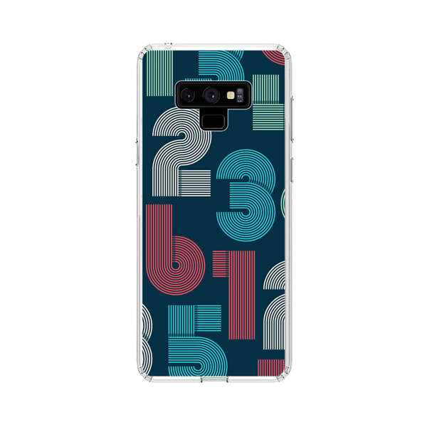 Vibrant Seamless Pattern of Colorful Stylized Numbers Samsung Galaxy Note 9 Case