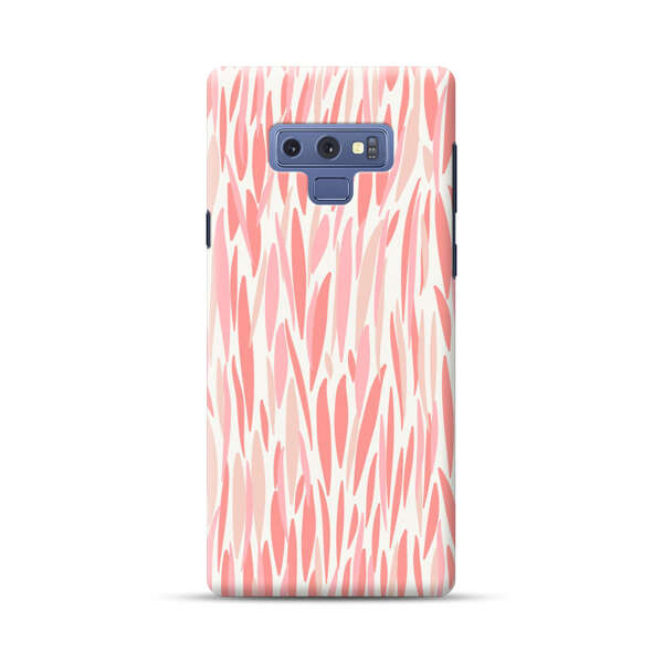Abstract Coral Wavy Lines Pattern Samsung Galaxy Note 9 Hard Case