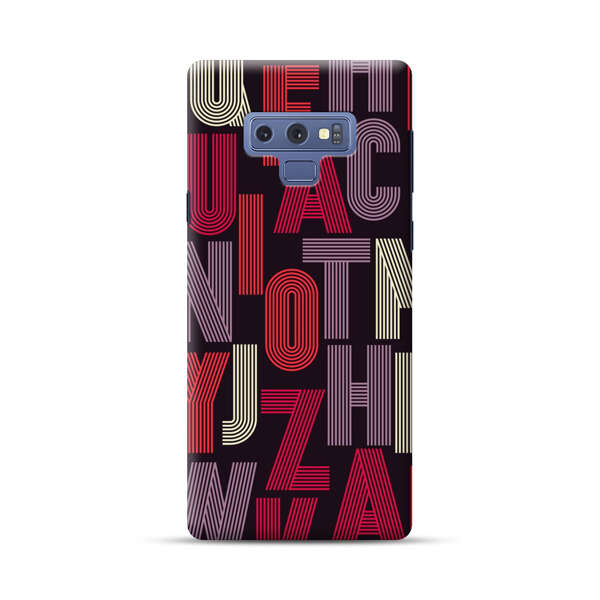 Abstract Letters Pattern Samsung Galaxy Note 9 Hard Case