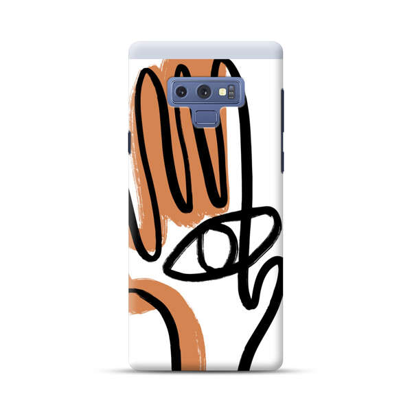 Abstract Minimalist Hand with Eye Samsung Galaxy Note 9 Hard Case