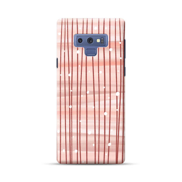 Abstract Vertical Lines Pink Pattern Samsung Galaxy Note 9 Hard Case