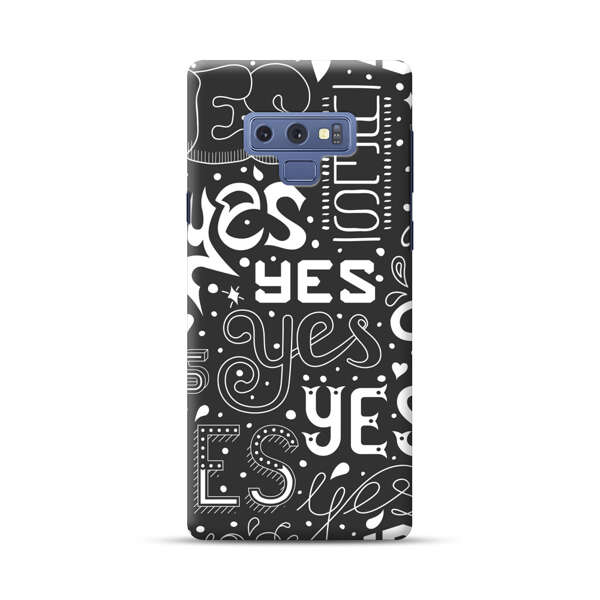 Bold Playful Typography Yes Pattern Samsung Galaxy Note 9 Hard Case