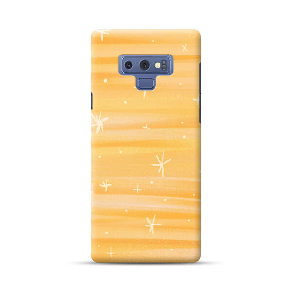 Bright Orange Star Pattern Samsung Galaxy Note 9 Hard Case