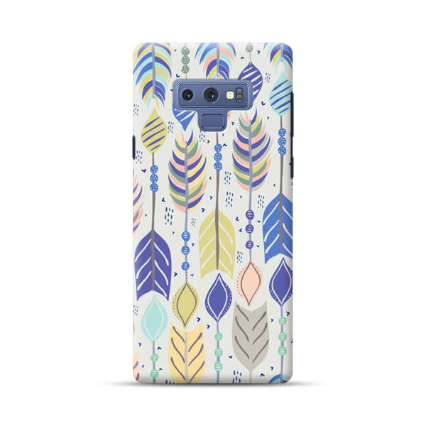Colorful Feathers Pattern Pastel Samsung Galaxy Note 9 Hard Case