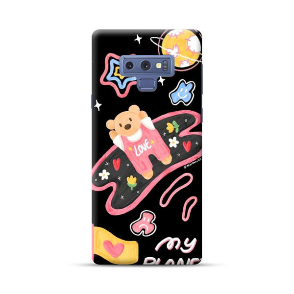 Cute Teddy Bear Love Space Design Samsung Galaxy Note 9 Hard Case