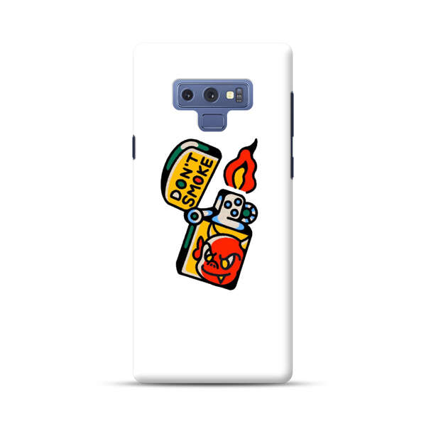 Don't Smoke Vintage Lighter with Devil Face Samsung Galaxy Note 9 Hard Case
