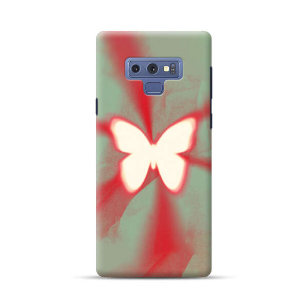 Glowing White Butterfly Abstract Radiant Design Samsung Galaxy Note 9 Hard Case