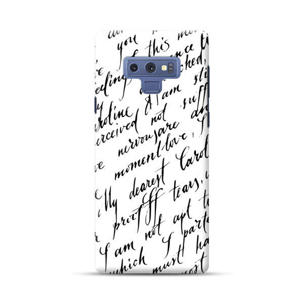 Handwritten Calligraphy Samsung Galaxy Note 9 Hard Case