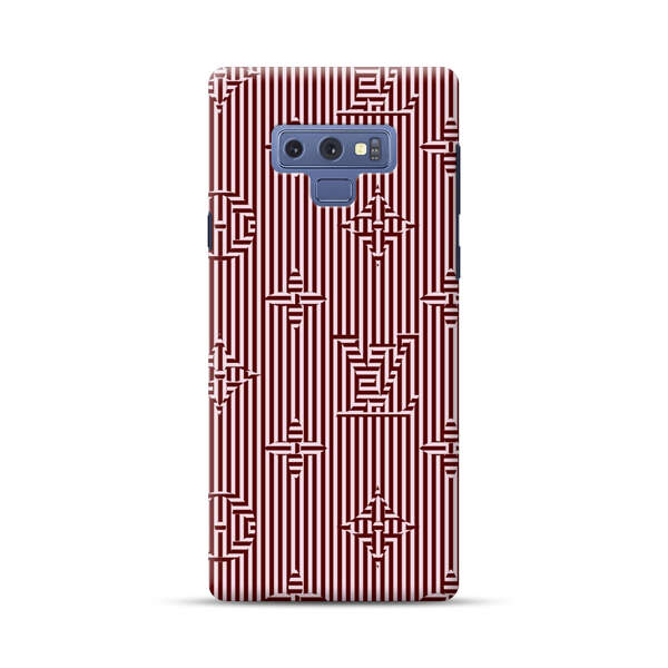 Intricate Geometric Striped Pattern Samsung Galaxy Note 9 Hard Case