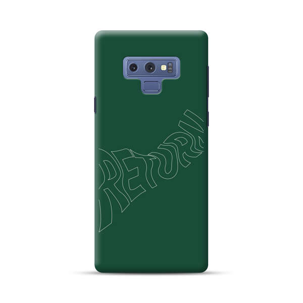 Minimalist Green Wavy Return Text Samsung Galaxy Note 9 Hard Case
