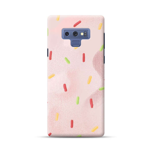 Pastel Pink Sprinkles Pattern Samsung Galaxy Note 9 Hard Case