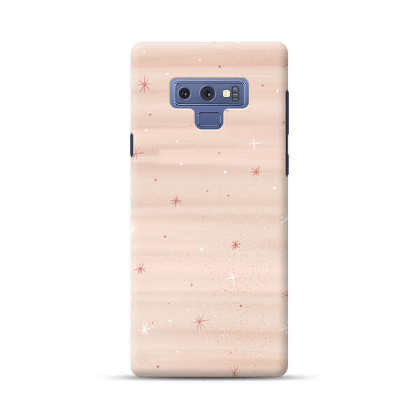 Soft Pink Background with Delicate Stars Samsung Galaxy Note 9 Hard Case