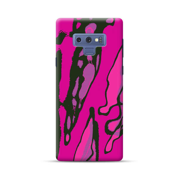 Vibrant Abstract Magenta Black Pattern Samsung Galaxy Note 9 Hard Case