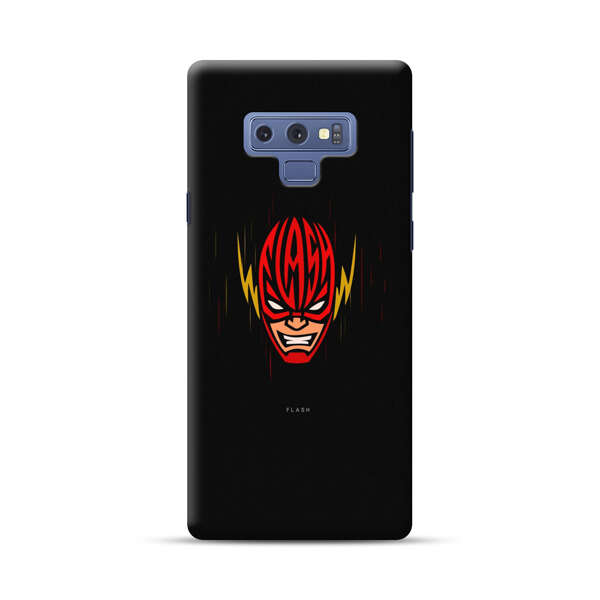 Vibrant Superhero Face with Lightning Bolts Samsung Galaxy Note 9 Hard Case