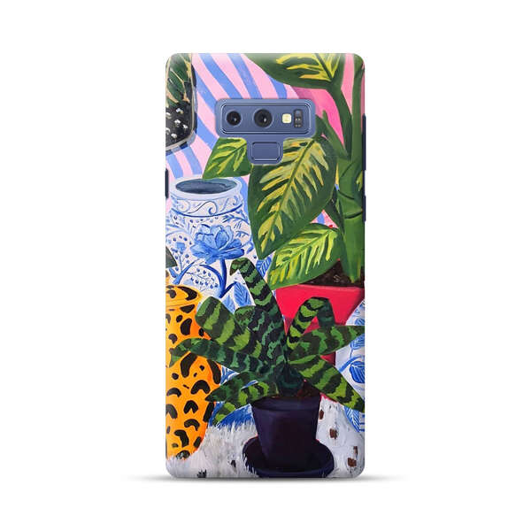 Vibrant Tropical Plants and Decorative Vases Samsung Galaxy Note 9 Hard Case