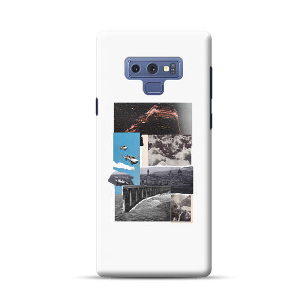 Vintage Collage with Aviation, Bridge, and Cityscape Samsung Galaxy Note 9 Hard Case
