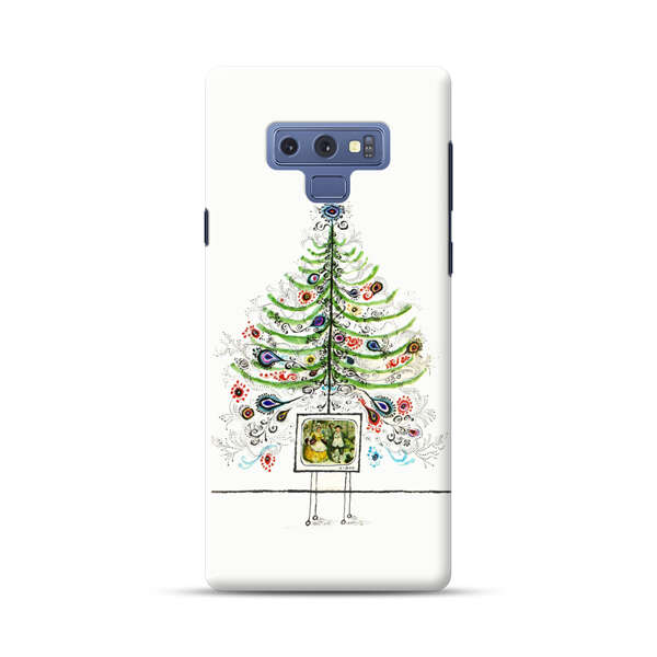 Whimsical Christmas Tree Artistic Design Samsung Galaxy Note 9 Hard Case