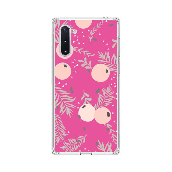 Berries Floral Pattern Pink Background Samsung Galaxy Note10 Case