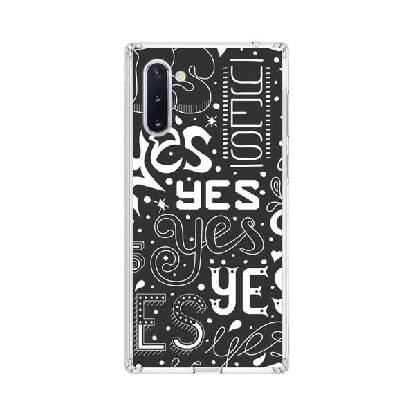 Bold Playful Typography Yes Pattern Samsung Galaxy Note10 Case