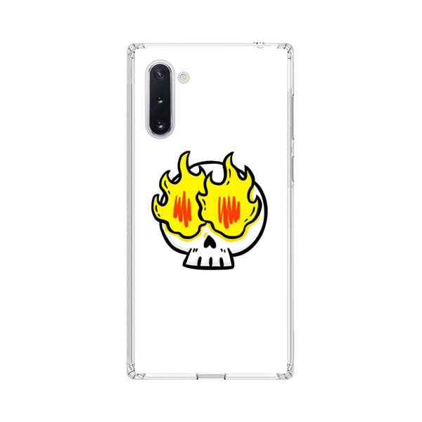 Cartoon Skull with Flames Samsung Galaxy Note10 Case