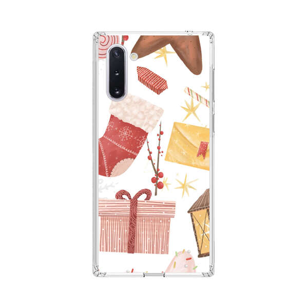 Christmas Festive Pattern with Gingerbread and Gifts Samsung Galaxy Note10 Case