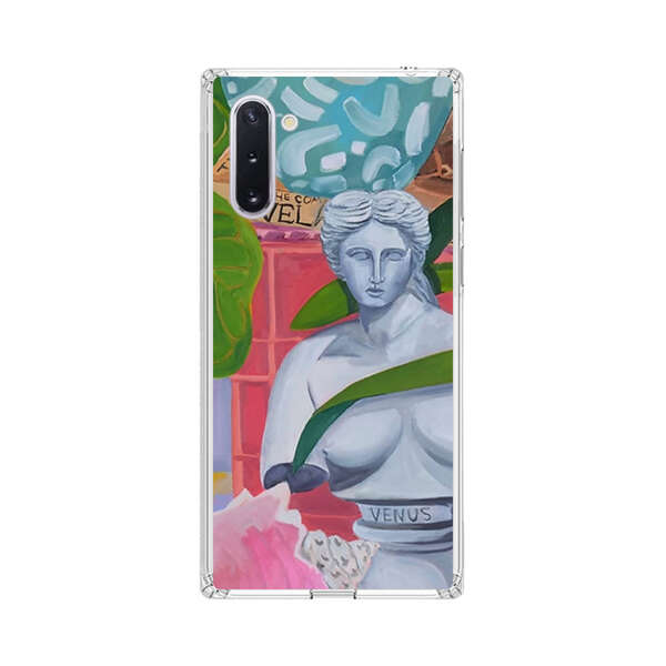 Classical Venus Bust with Green Leaves and Vibrant Vases Samsung Galaxy Note10 Case