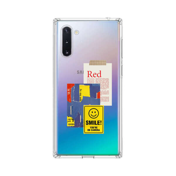 Collage Torn Paper Smiley Face Yellow Sign Samsung Galaxy Note10 Case