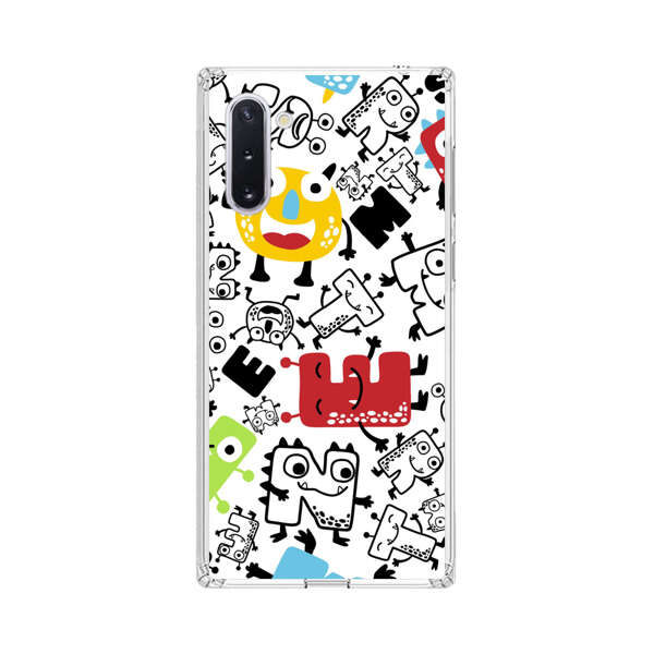 Colorful Cartoon Monsters Letters Pattern Samsung Galaxy Note10 Case